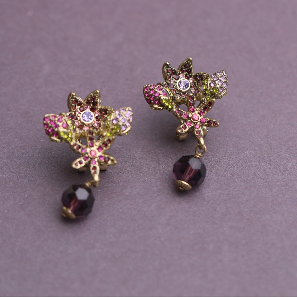 Unsigned Heidi Daus Crystal Drop Earrings